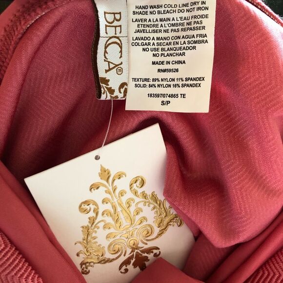 NWT BECCA Canyon Mesa Tankini Beach Swimsuit Top Size Small - Picture 7 of 7